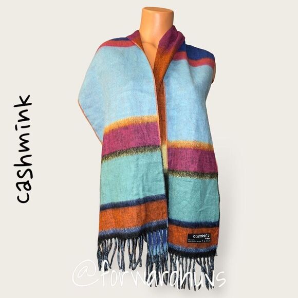 V. Fraas Cashmink Multi-Colored Scarf | Made in Germany - Picture 4 of 10
